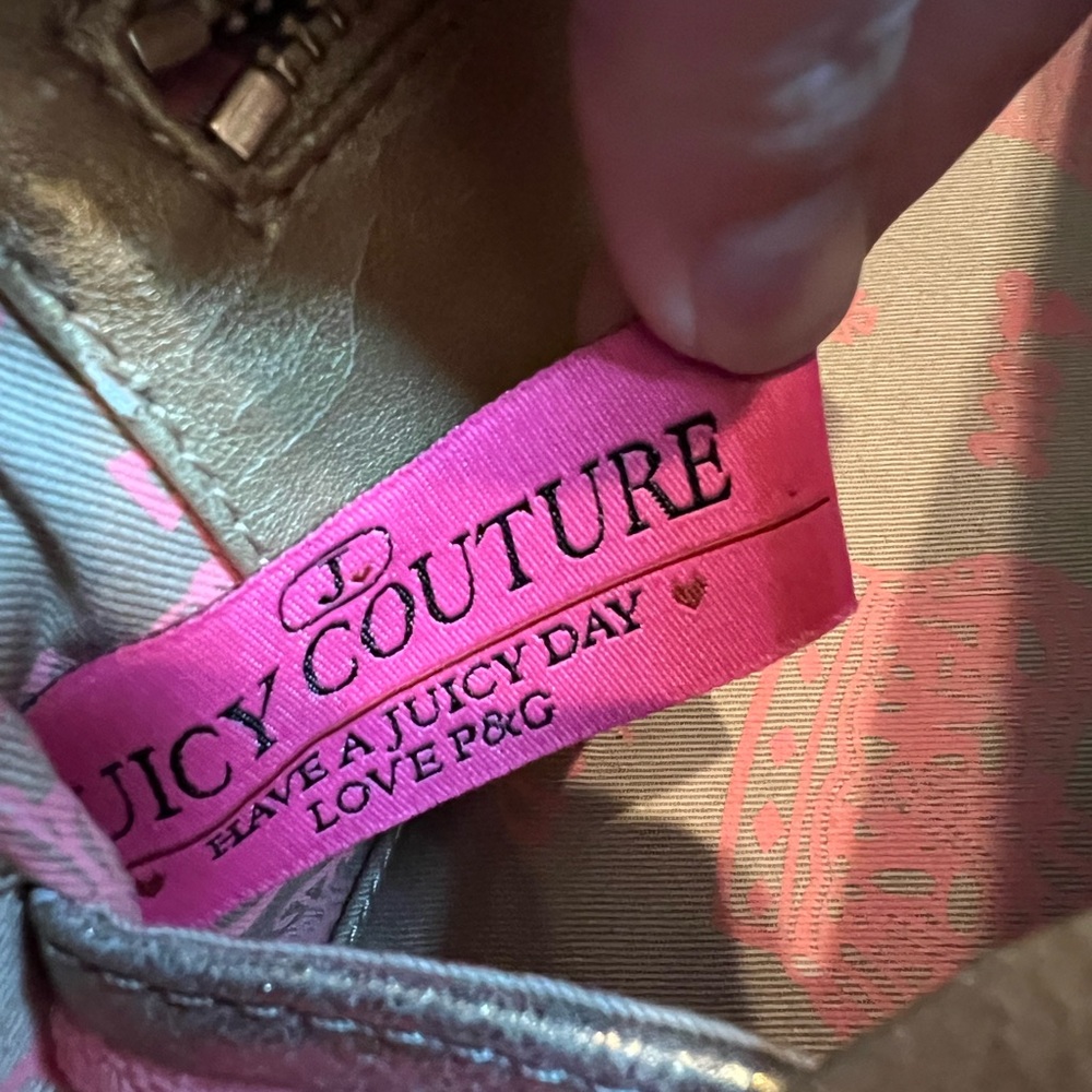 🌴 RARE Y2K Vintage Juicy Couture Isle De Juicy Terry Cloth Satchel - Pink & Gold - Picture 12 of 16